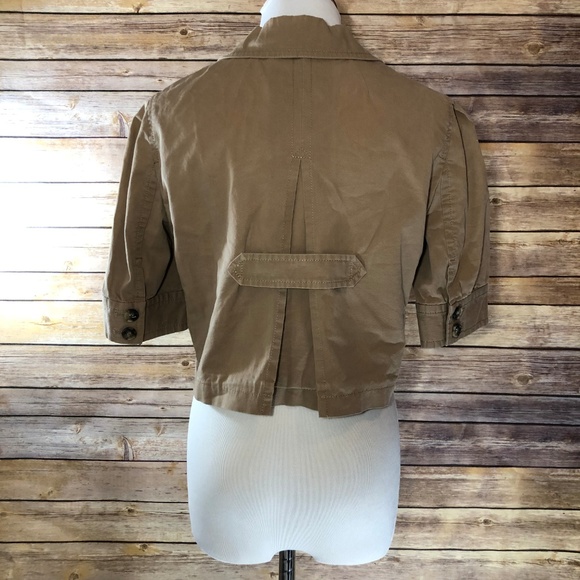 Theory Camel Brown Lelaini Cropped Blazer Jacket - Picture 2 of 8